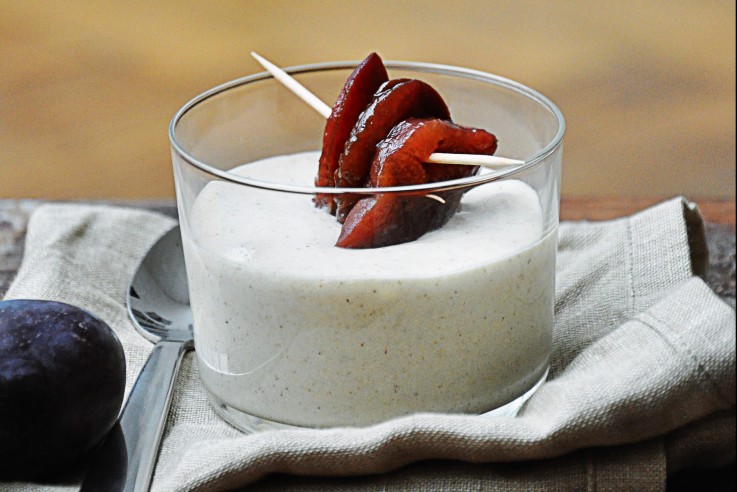 Zimtcreme Rezept mit eingelegten Pflaumen | Selber machen | Dessert Idee | Küchengeheimnisse erfolgreicher Frauen | Callwey Kochbuch