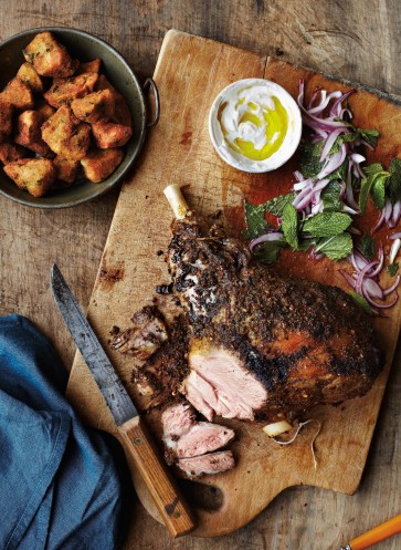 gebratene_Lammkeule