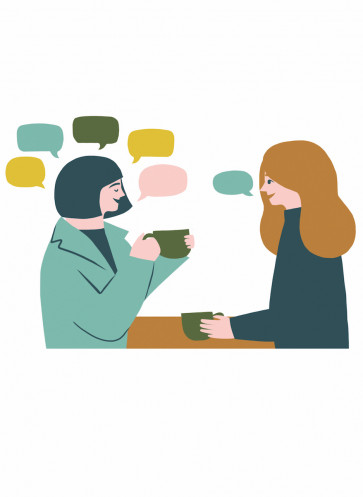 Lagom leben in Balance Callwey Gespräch Freunde